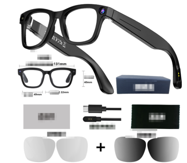 AI Smart Glasses with HD Camera & Voice Translation