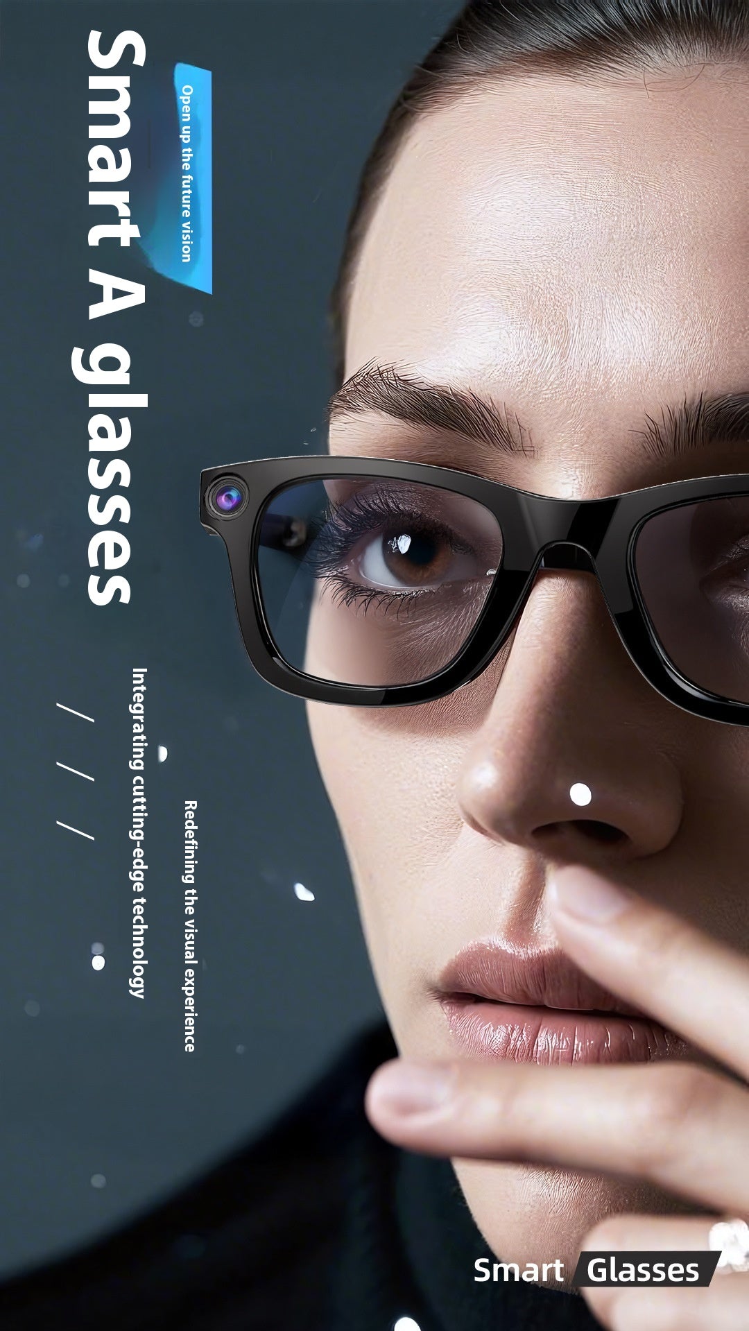 AI Smart Glasses with HD Camera & Voice Translation