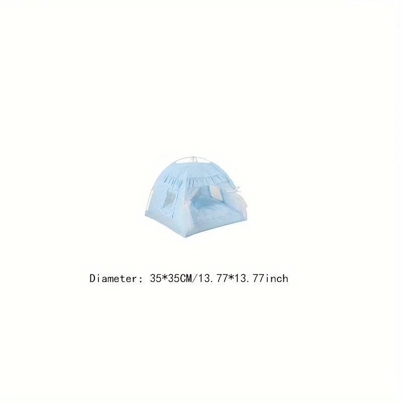 2026 NEW A luxurious and comfortable lace tent with a luxurious interior for family pets: the perfect nest for yourcatordog pet!