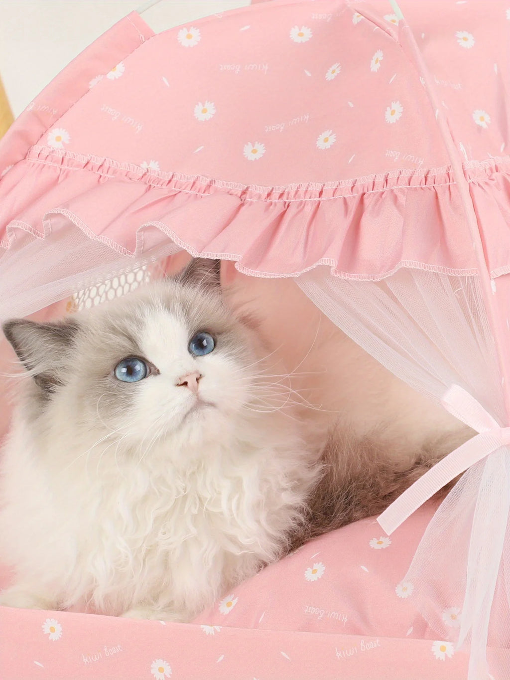 2026 NEW A luxurious and comfortable lace tent with a luxurious interior for family pets: the perfect nest for yourcatordog pet!