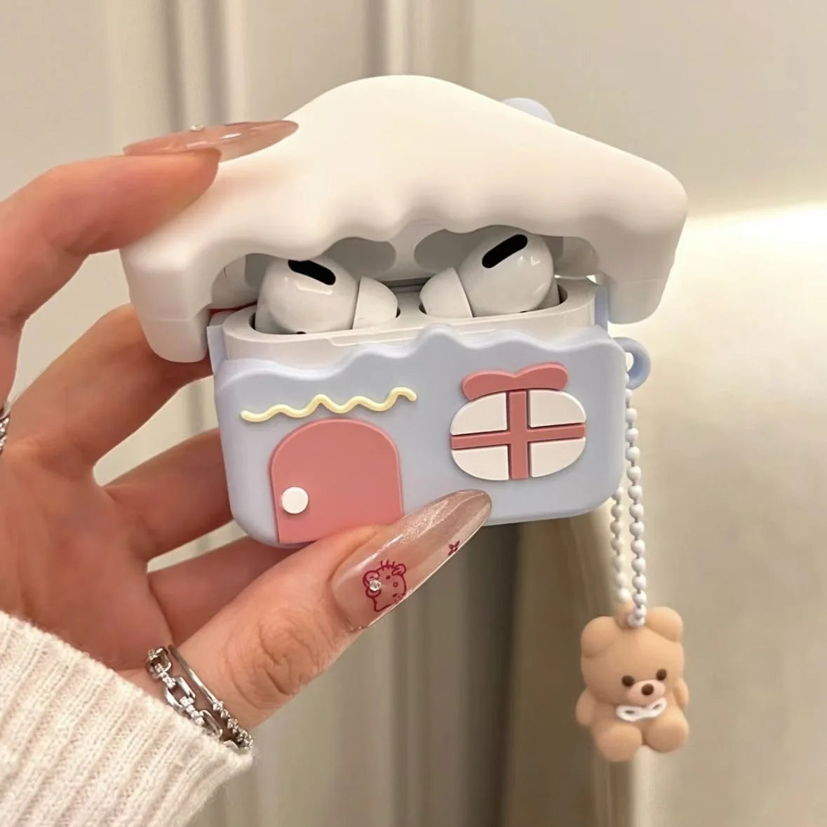 3D Candy Silicone AirPods Case – Cute Cartoon Snack Box Cover