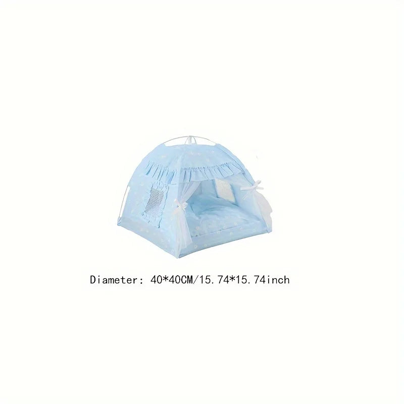 2026 NEW A luxurious and comfortable lace tent with a luxurious interior for family pets: the perfect nest for yourcatordog pet!