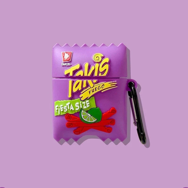 3D Candy Silicone AirPods Case – Cute Cartoon Snack Box Cover