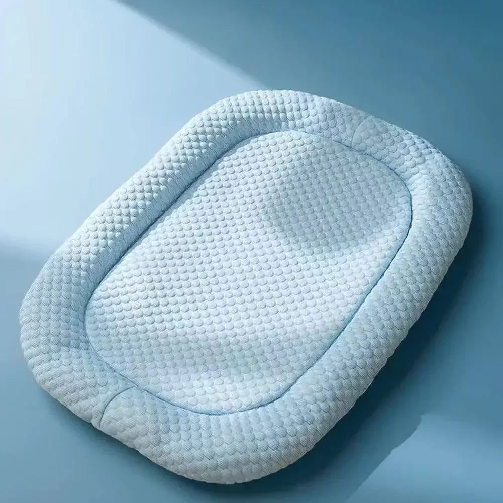 Ice Silk Cooling Dog Bed, Summer Pet Cushion Sleep Nest, Breathable Cool Mat Portable Pet Kennel for Small Medium Large Dog Cat