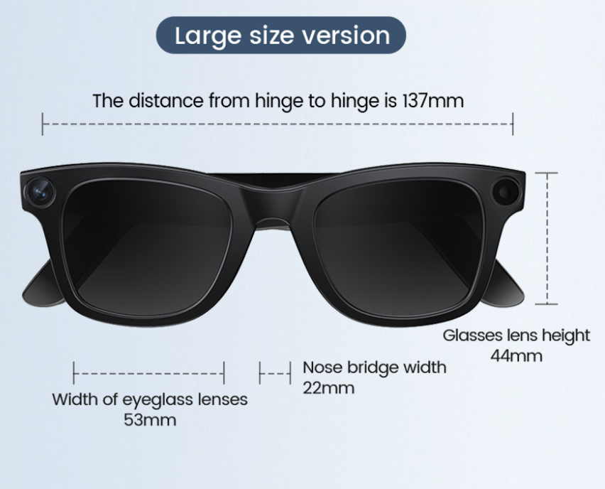 AI Smart Glasses with HD Camera & Voice Translation